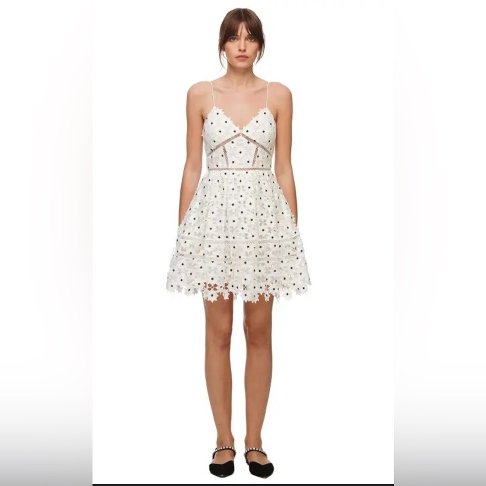 Self-Portrait Daisy Lace Azaelea Mini Dress